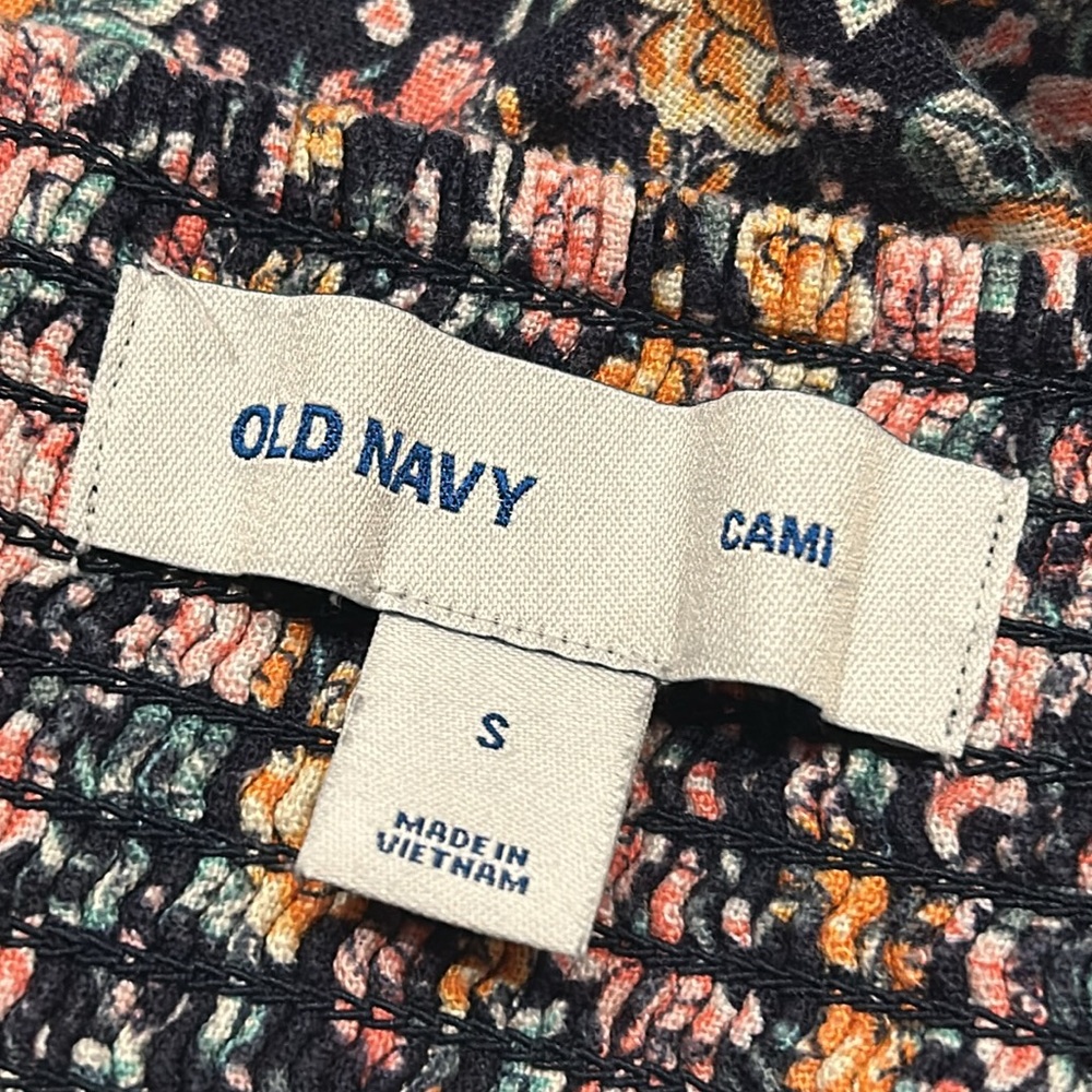 Old Navy Cami Dress Linen Blend Floral Size Small - Picture 8 of 9
